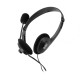 OQO OQO-AU001-U auricular y casco Auriculares Alámbrico Diadema Oficina/Centro de llamadas Negro